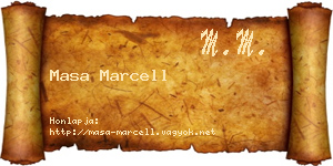 Masa Marcell névjegykártya